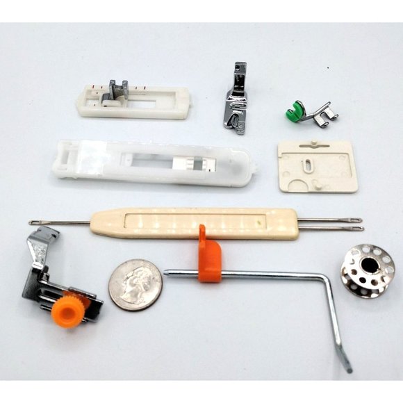 Sewing Machine Parts 9 Piece Lot Various Pieces For Repairs Brands Unknown - Picture 2 of 11
